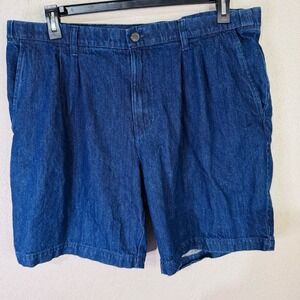 Croft & Barrow Women Size 38 Blue Denim Jean Bermuda Shorts Pockets